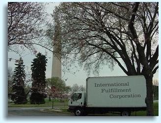 IFC truck in Washington, DC near the Washington Monument.